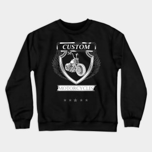 Custom Motorcycles, Customised Motorbike Enthusiast Crewneck Sweatshirt